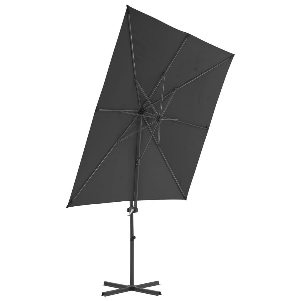 Cantilever Garden Parasol with Steel Pole Anthracite 250x250 cm