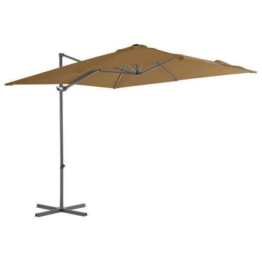 Cantilever Umbrella with Steel Pole Taupe 250x250 cm