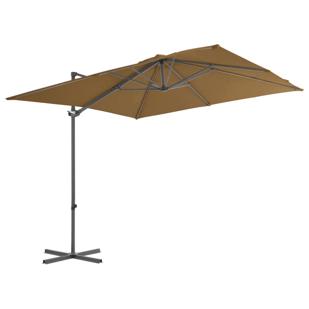 Cantilever Umbrella with Steel Pole Taupe 250x250 cm