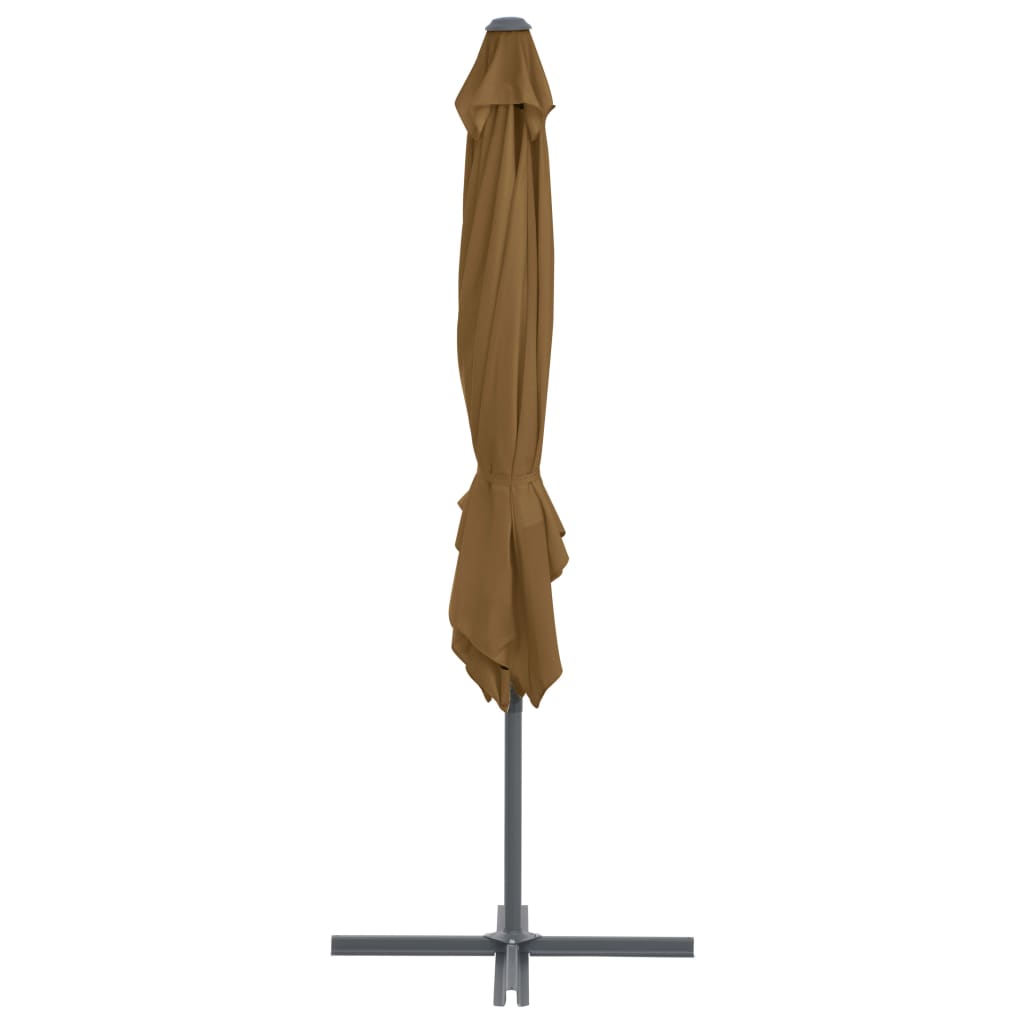 Cantilever Umbrella with Steel Pole Taupe 250x250 cm