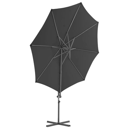 Cantilever Umbrella with Steel Pole Anthracite 300 cm