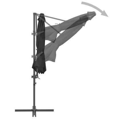 Cantilever Umbrella with Steel Pole Anthracite 300 cm