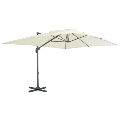 Cantilever Garden Parasol with Aluminium Pole 400x300 cm Sand