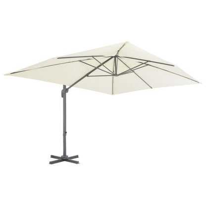 Cantilever Garden Parasol with Aluminium Pole 400x300 cm Sand