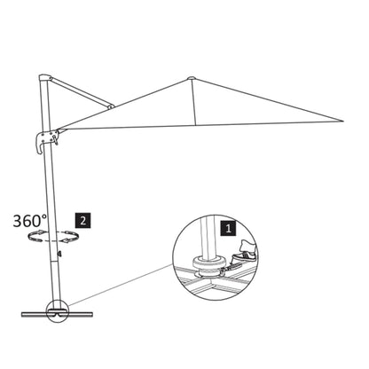 Cantilever Garden Parasol with Aluminium Pole 400x300 cm Sand