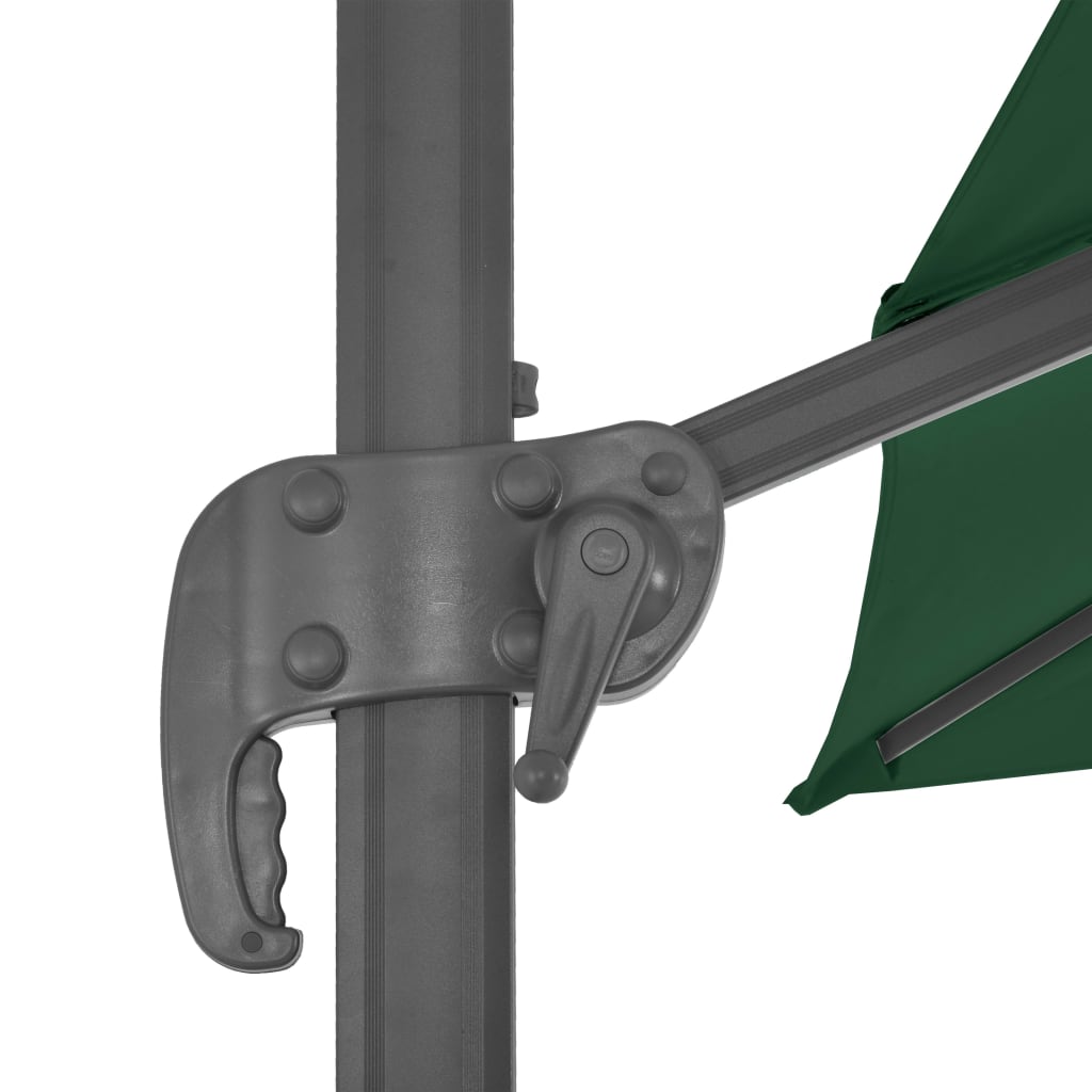 Cantilever Garden Parasol with Aluminium Pole 400x300 cm Green