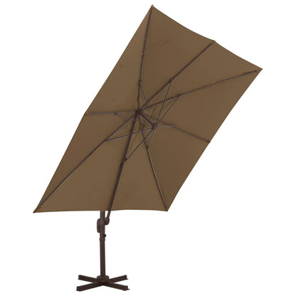 Cantilever Garden Parasol with Aluminium Pole 300x300 cm Taupe