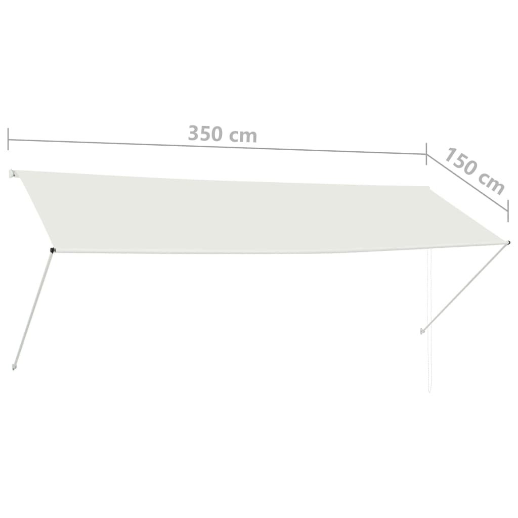 Retractable Awning 350x150 cm Cream