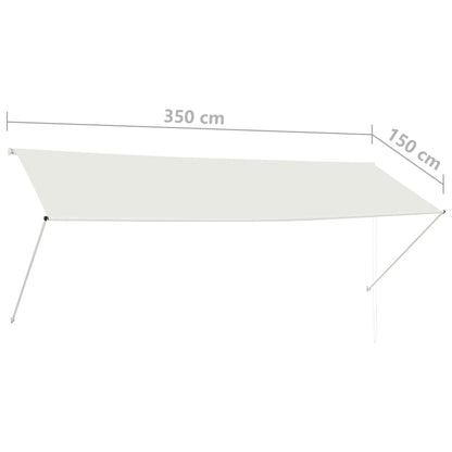 Retractable Awning 350x150 cm Cream