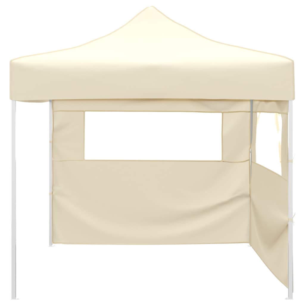 Foldable Tent with 2 Walls 3x3 m Cream