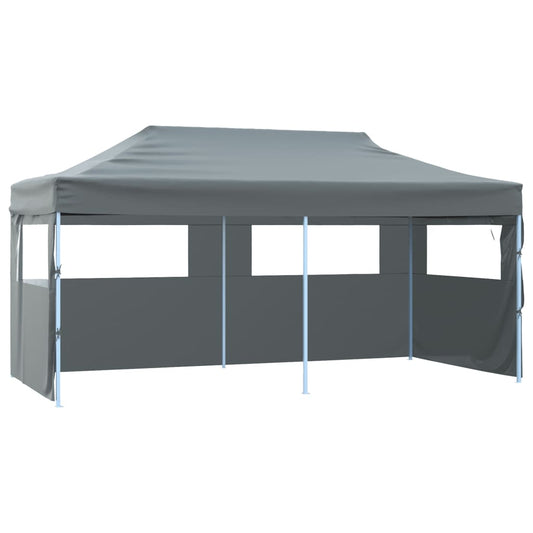 Folding Pop-up Partytent with Sidewalls 3x6 m Anthracite