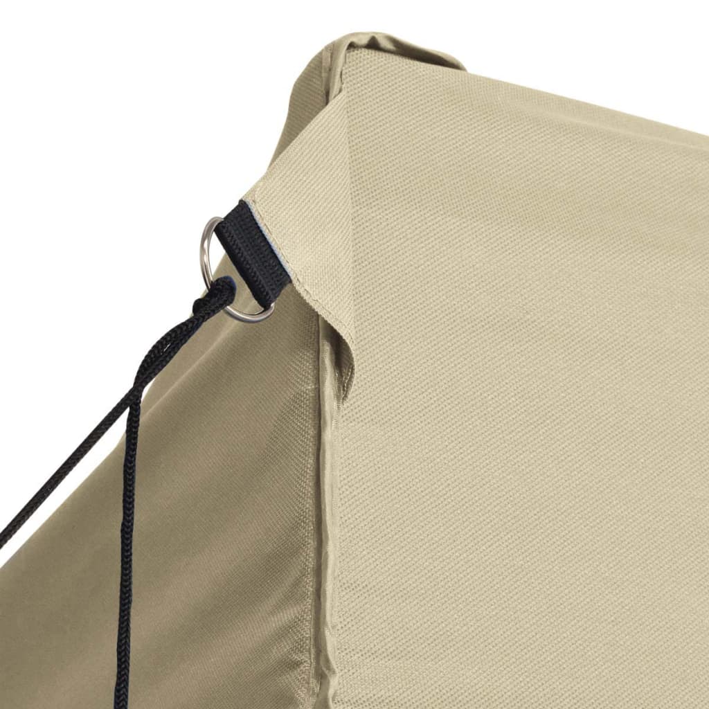 Foldable Tent with 3 Walls 3x4.5 m Cream