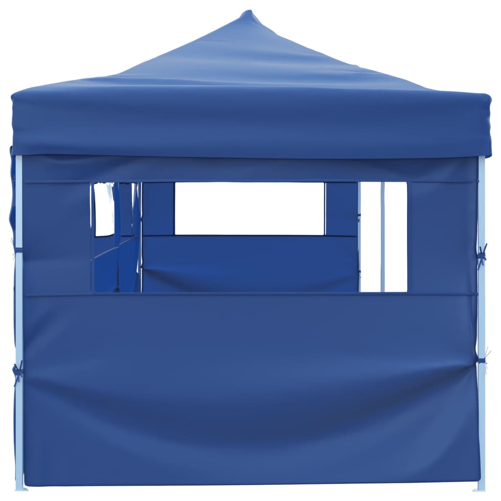 Folding Pop-up Party Tent with 5 Sidewalls 3x9 m Blue