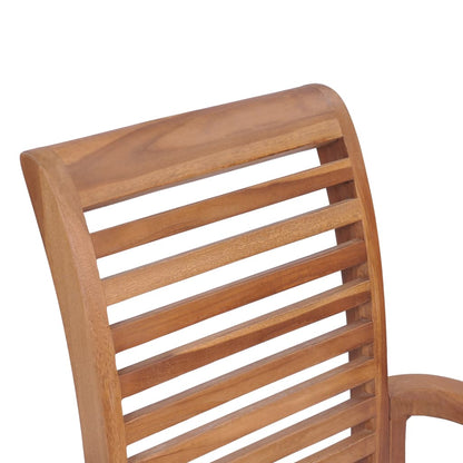 Stacking Dining Chairs 2 pcs Solid Teak