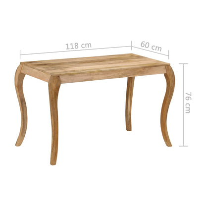 Dining Table 118x60x76 cm Solid Mango Wood