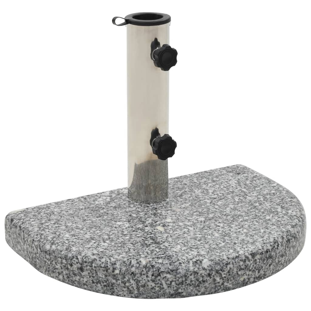 Parasol Base Granite 10 kg Curved Grey