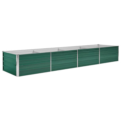 Garden Raised Bed Galvanised Steel 320x80x45 cm Green