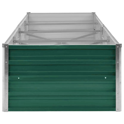 Garden Raised Bed Galvanised Steel 320x80x45 cm Green