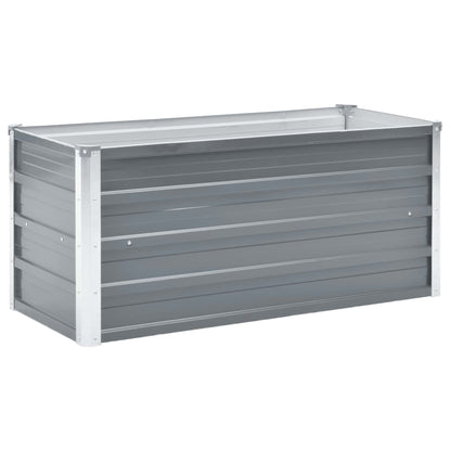 Garden Raised Bed Galvanised Steel 100x40x45 cm Grey