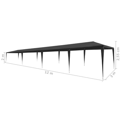 Party Tent 3x12 m PE Anthracite