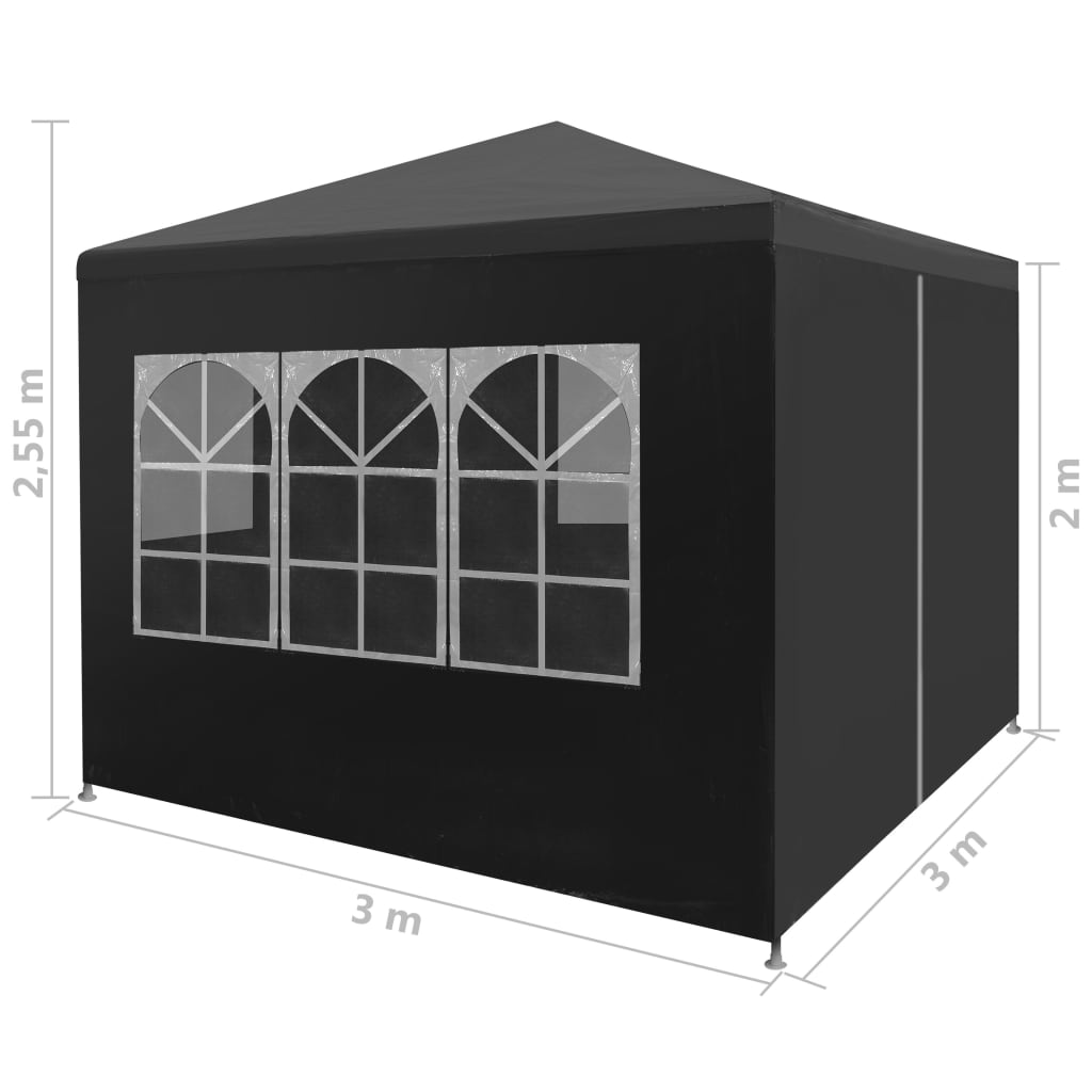 Party Tent 3x3 m Anthracite