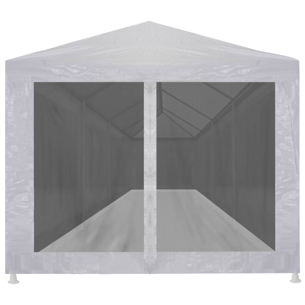 Party Tent with 10 Mesh Sidewalls 12x3 m