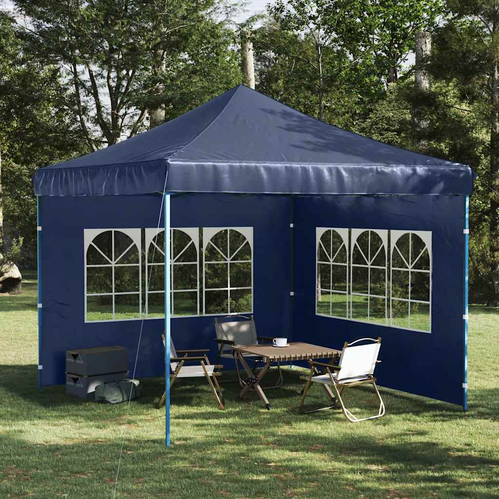 Partytent Sidewall 2 pcs with Window PE Blue