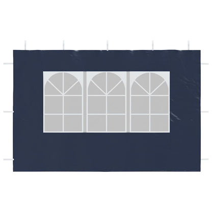 Partytent Sidewall 2 pcs with Window PE Blue