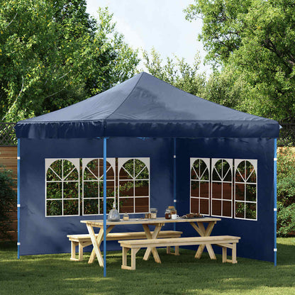 Partytent Sidewall 2 pcs with Window PE Blue