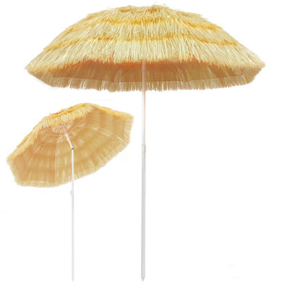 Beach Umbrella Natural 180 cm Hawaii Style