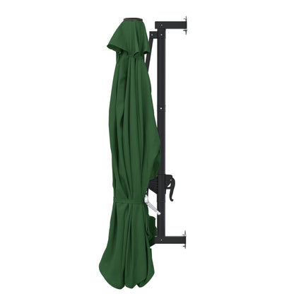 Wall-Mounted Garden Parasol with Metal Pole 300 cm Green