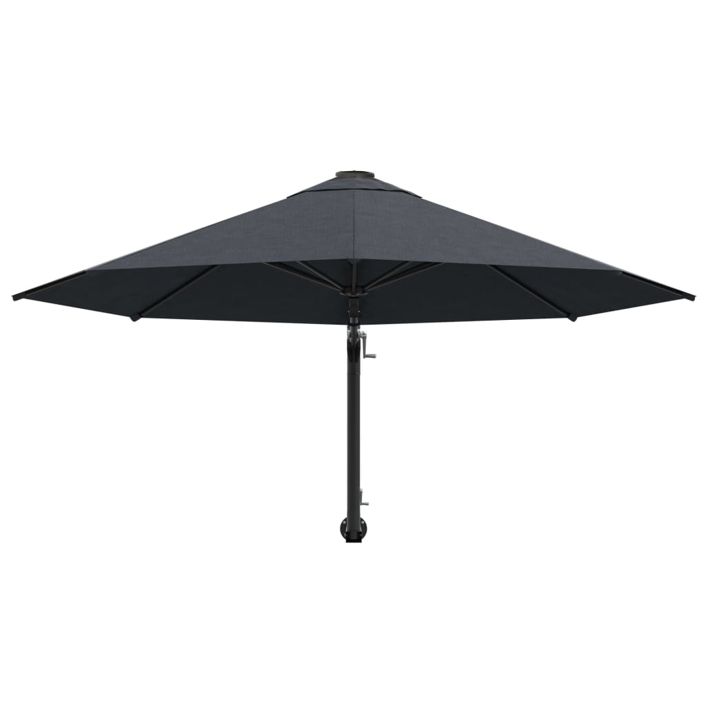 Wall-Mounted Garden Parasol with Metal Pole 300 cm Anthracite