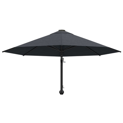 Wall-Mounted Garden Parasol with Metal Pole 300 cm Anthracite