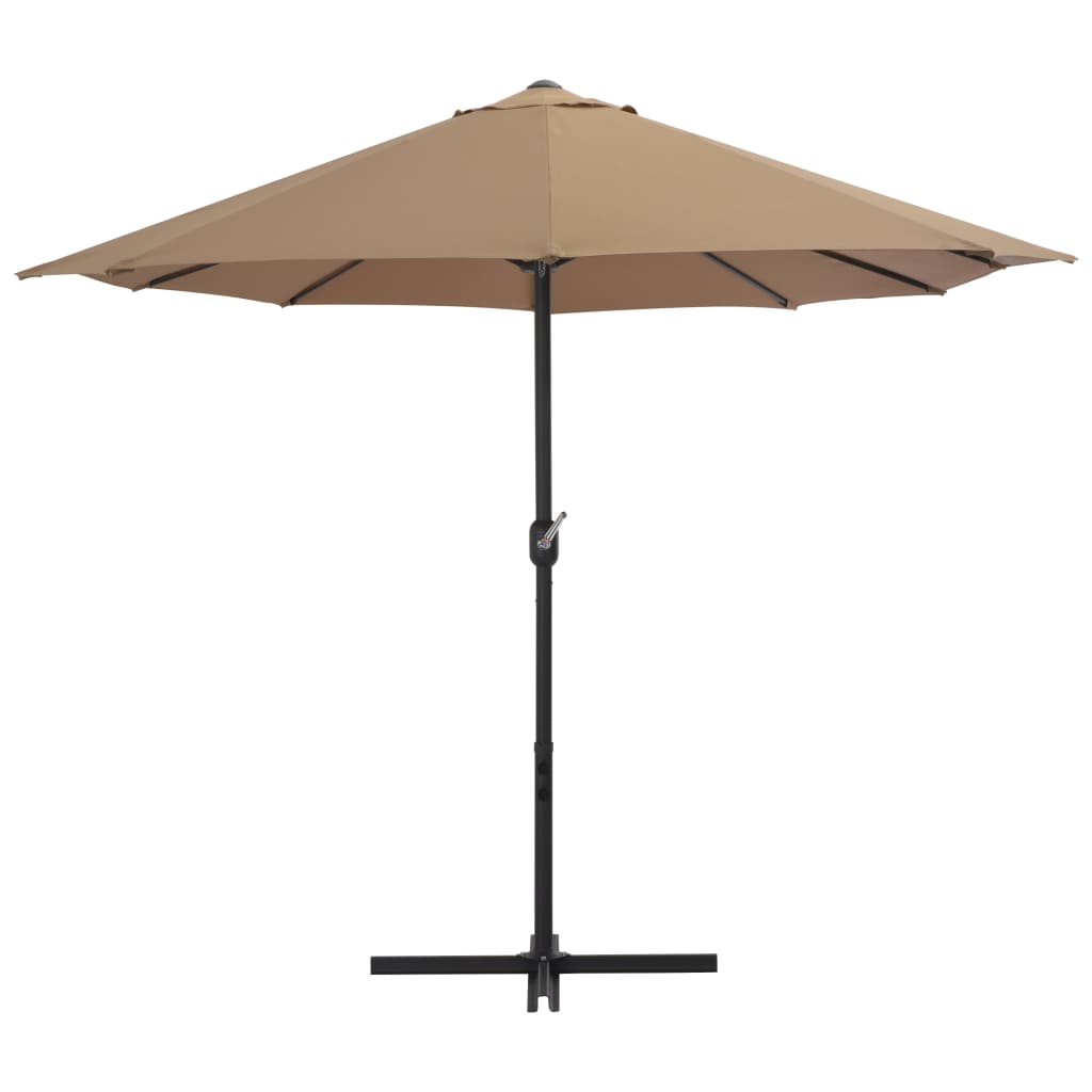 Garden Parasol with Aluminium Pole 460x270 cm Taupe