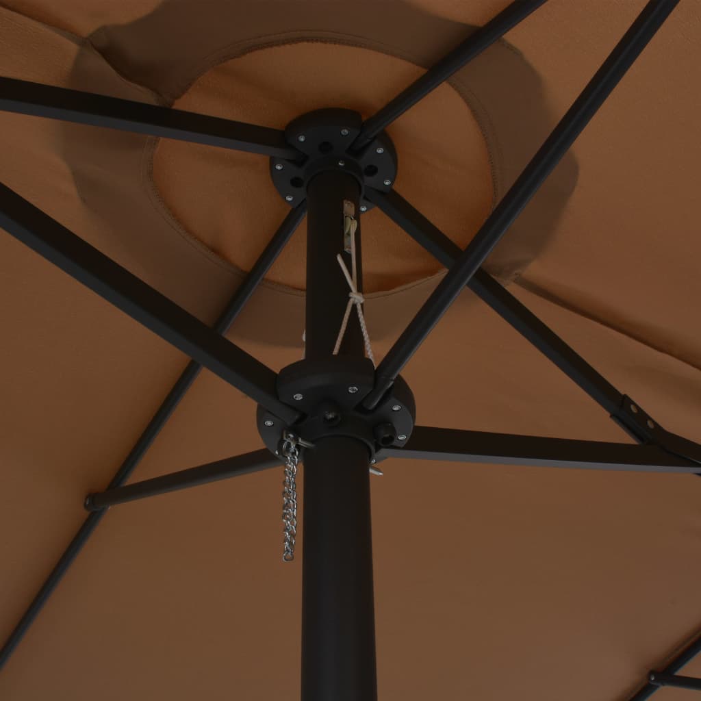 Garden Parasol with Aluminium Pole 460x270 cm Taupe