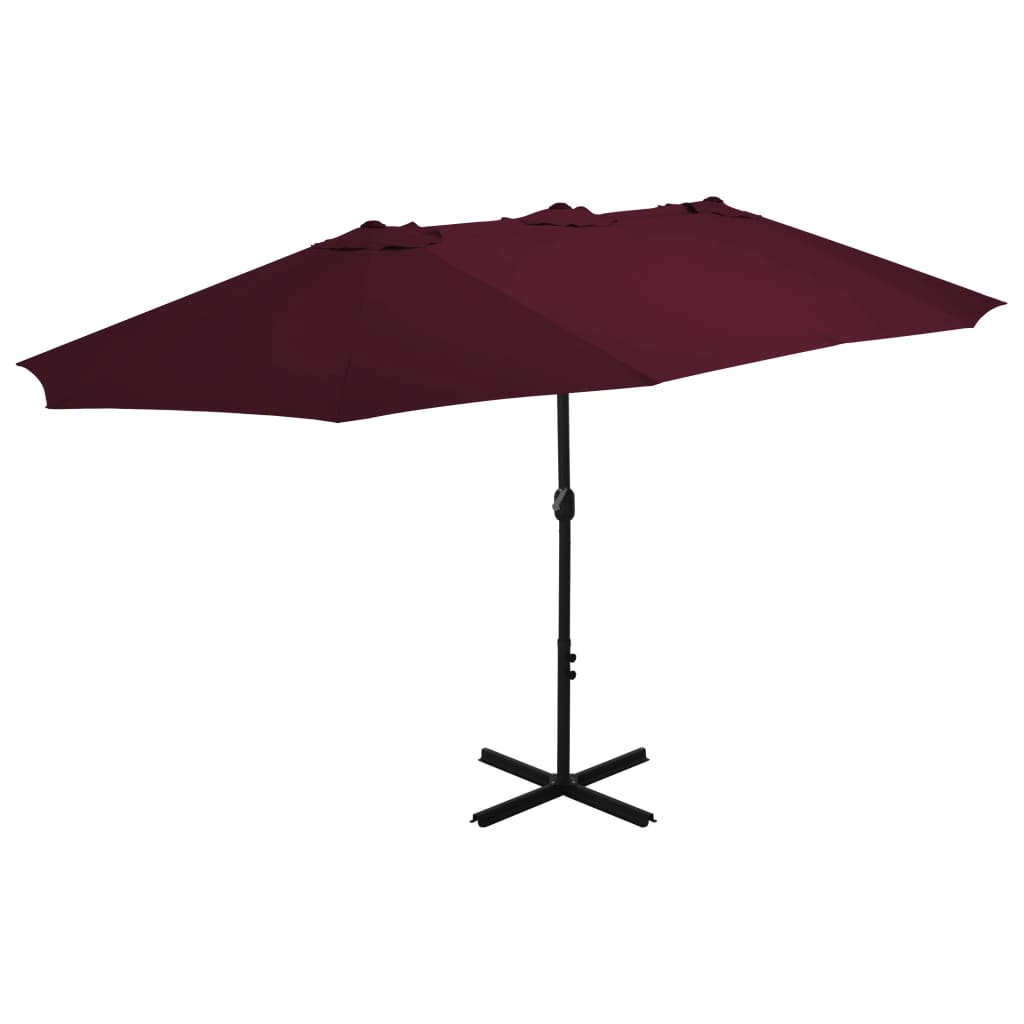 Garden Parasol with Aluminium Pole 460x270 cm Bordeaux Red