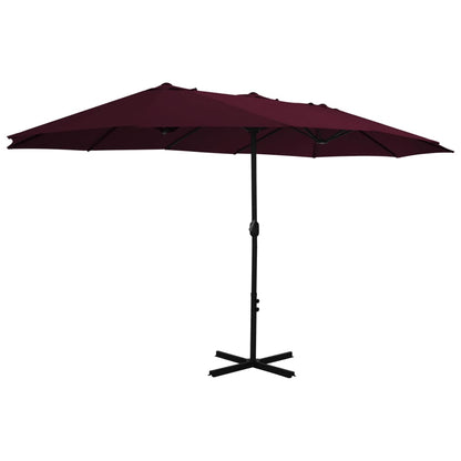 Garden Parasol with Aluminium Pole 460x270 cm Bordeaux Red