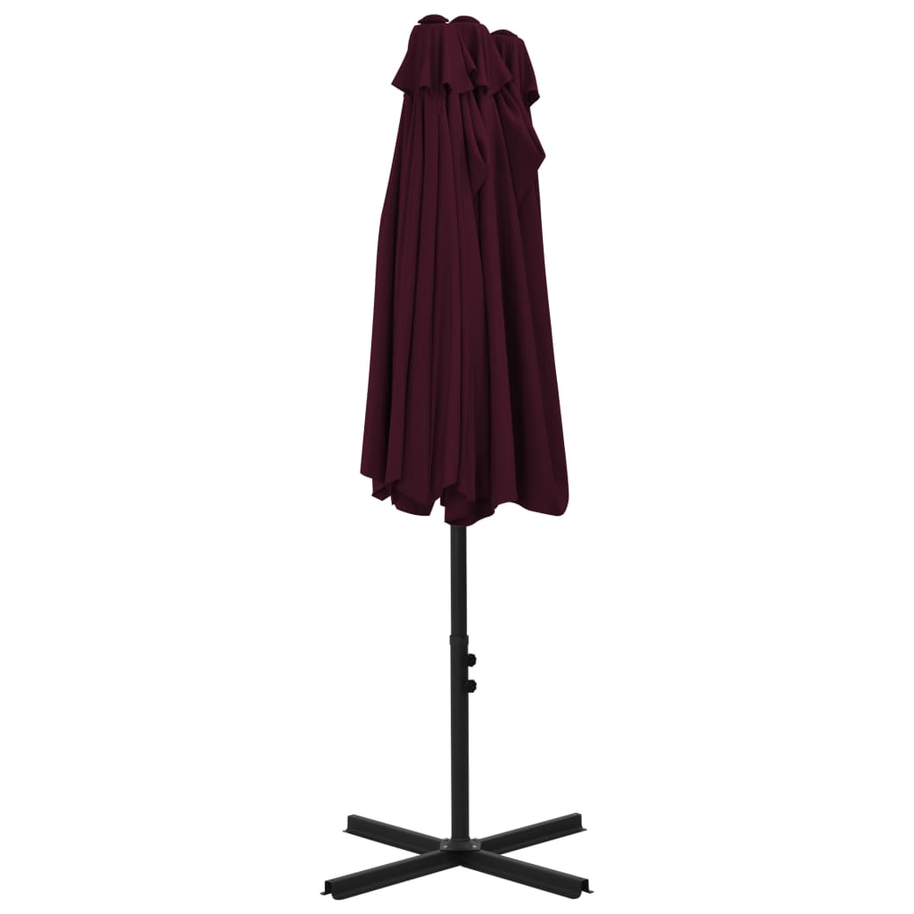 Garden Parasol with Aluminium Pole 460x270 cm Bordeaux Red