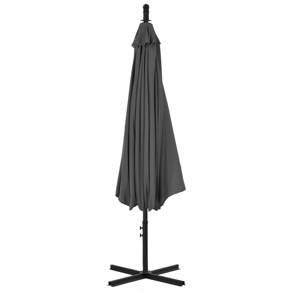 Cantilever Umbrella with Steel Pole 300 cm Anthracite