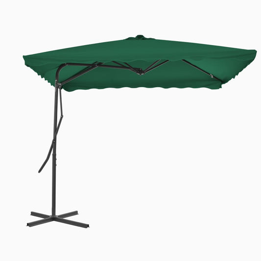 Outdoor Parasol with Steel Pole 250x250 cm Green