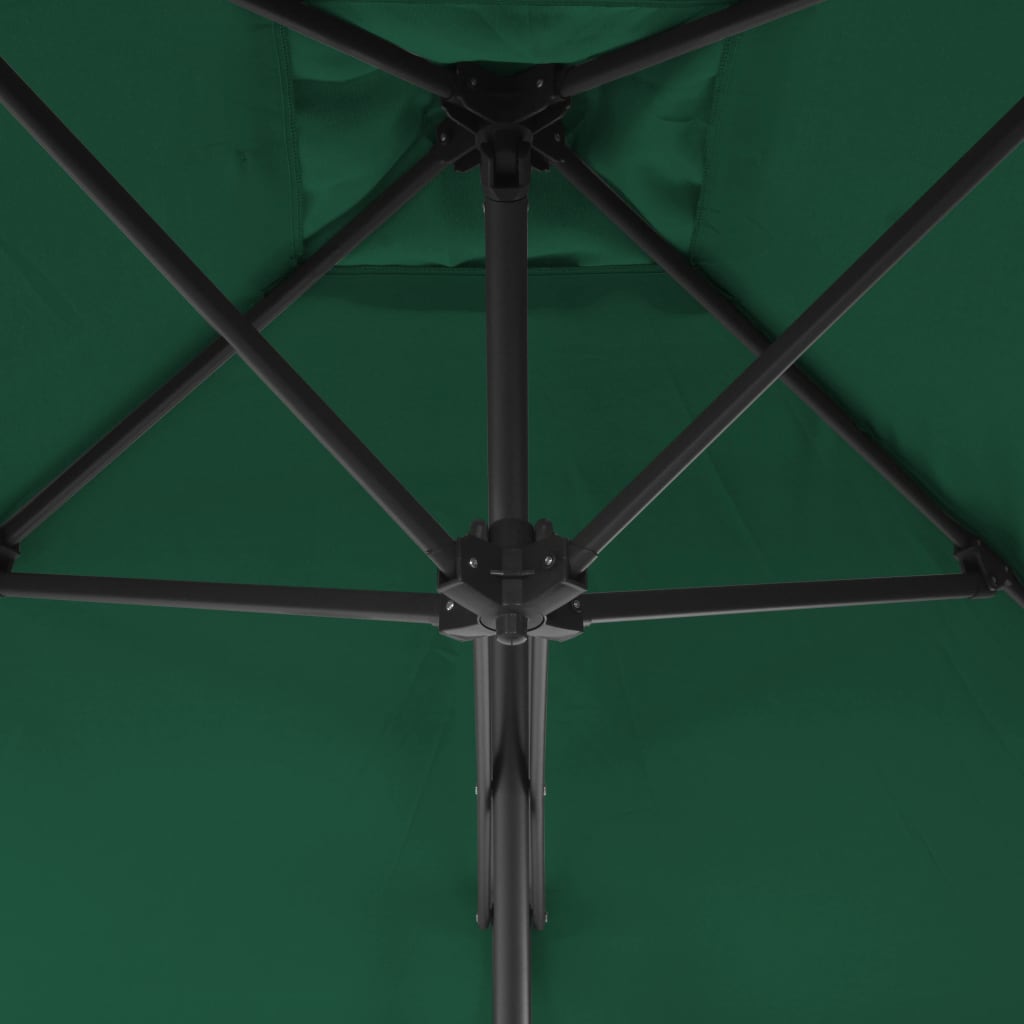 Outdoor Parasol with Steel Pole 250x250 cm Green