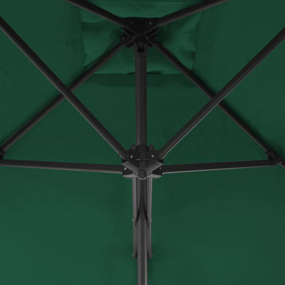 Outdoor Parasol with Steel Pole 250x250 cm Green