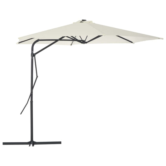 Outdoor Parasol with Steel Pole 300 cm Sand