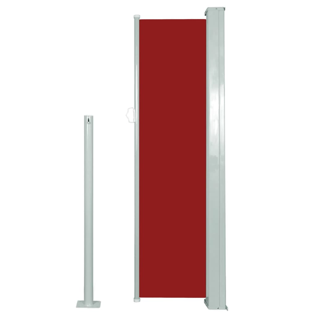 Retractable Side Awning 120 x 300 cm Red