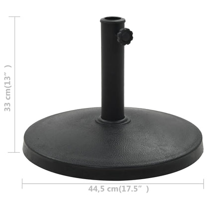 Parasol Base Round Polyresin 10 kg Black