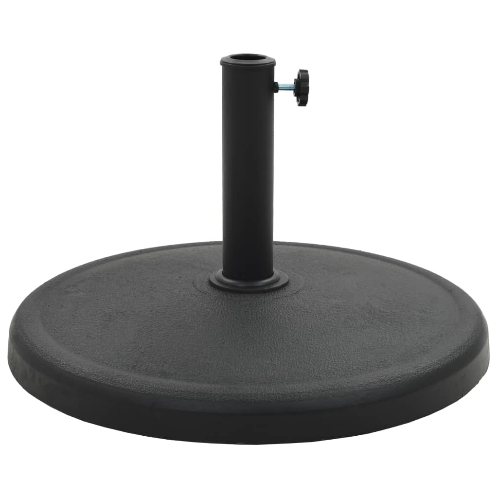 Parasol Base Round Polyresin 19 kg Black