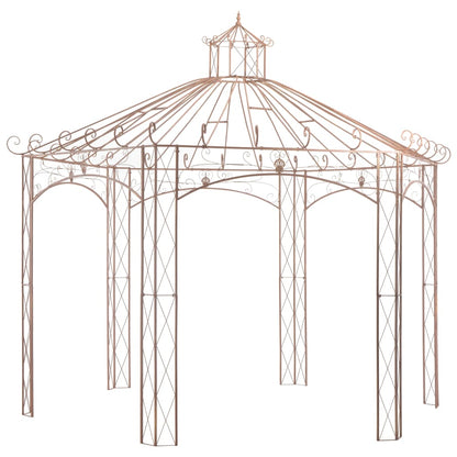 Garden Pavilion Antique Brown 4 m Iron