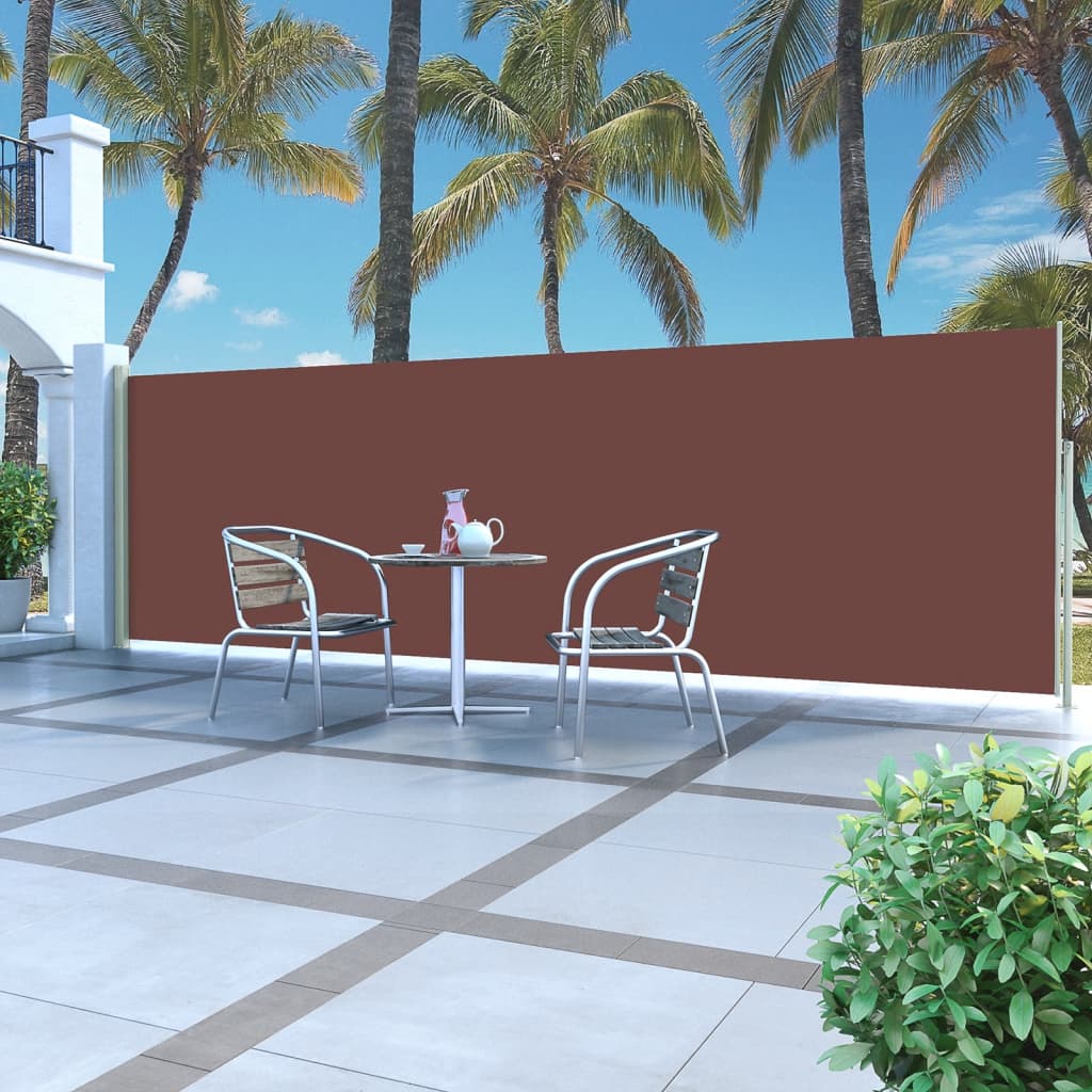 Retractable Side Awning 160 x 500 cm Brown