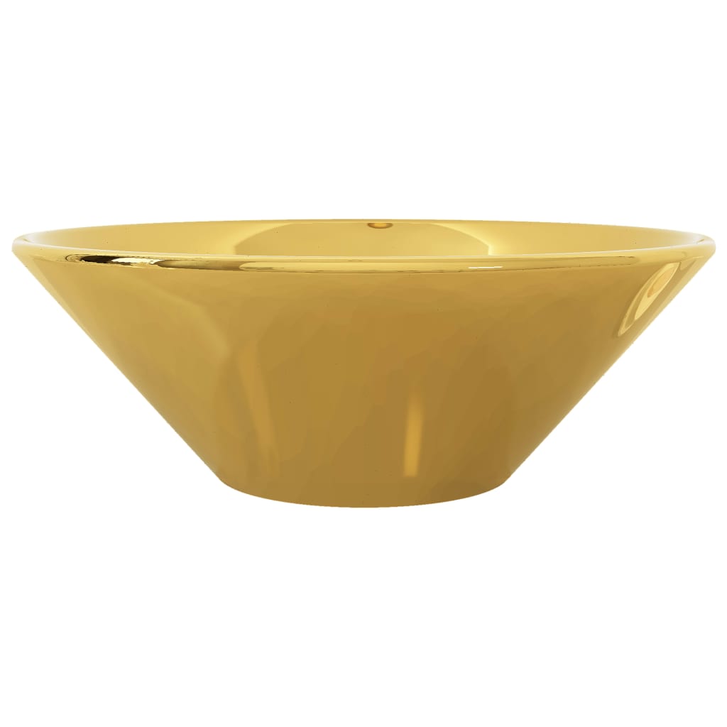 Wash Basin 42x14 cm Ceramic Gold