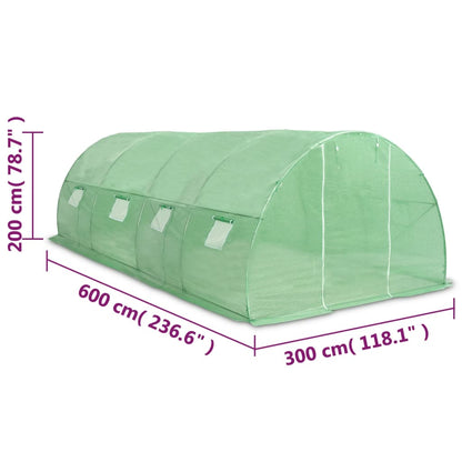 Greenhouse 18m² 600x300x200 cm